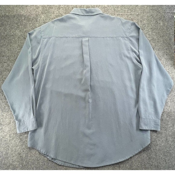 Tri-Mountain Airstream Shirt Mens XL Blue Check Long Sleeve Embroidered Logo - Picture 2 of 11